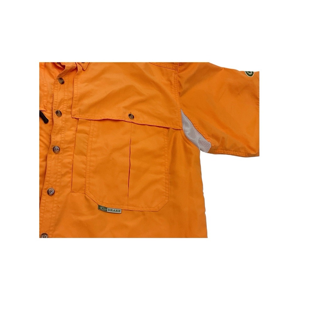 Drake Waterfowl Fishing Shirt Medium Wingshooter Flyweight Outdoors Vented Hiviz - Picture 5 of 6